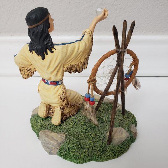 Hamilton Collection Maiden's Dream Native American Figurine Mystical Dreams 1999 - Picture 7 of 10